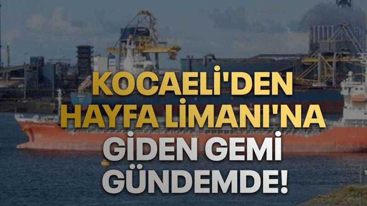 Kocaeli'den Hayfa Limanı'na giden gemi gündemde!